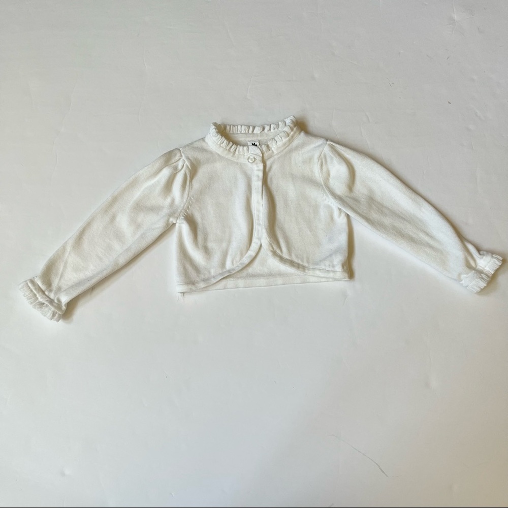 Cherokee White Long Sleeve Shrug /Sweater Size 24 M